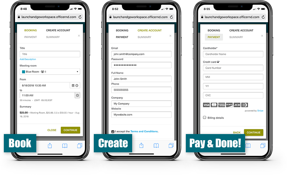3 step process Go Workspace